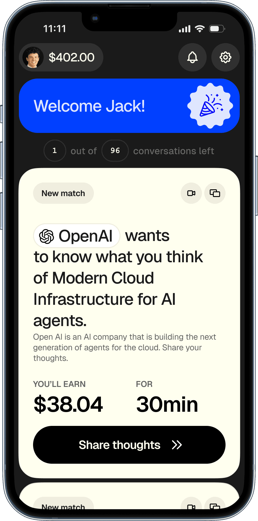 AI research mobile application
